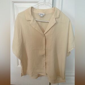 Frank & Oak - Pale Yellow Short Sleeve Blouse